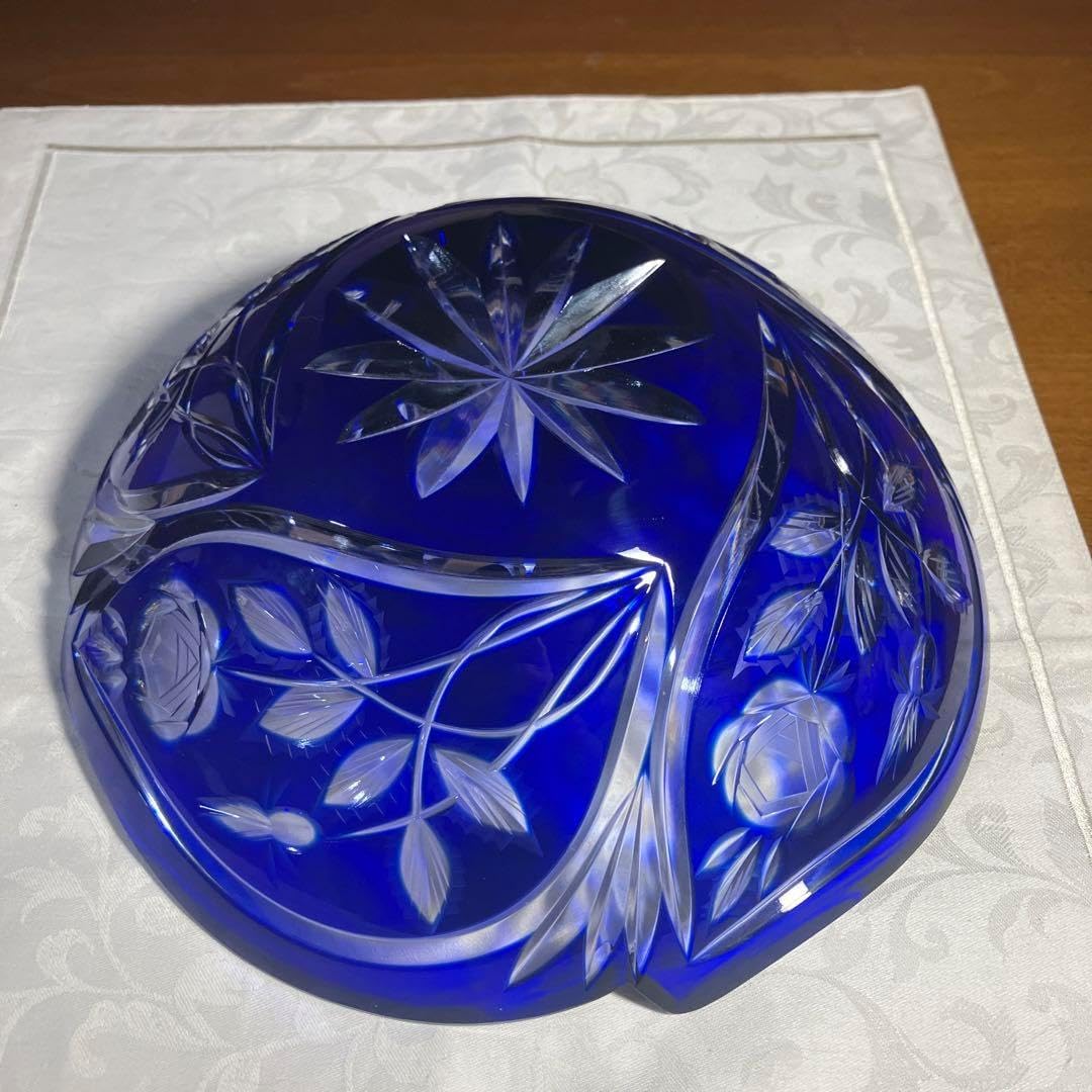 新品未使用　DRESDEN KRISTALL　ガラス フルーツボウル　花器 ドレスデン クリスタル ボウル 鉢 花器 新品未使用 DRESDEN KRISTALL